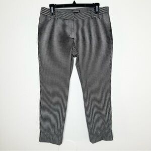 Express Womens Black & White Plaid Straight Leg Trousers Dress Pants Size 10
